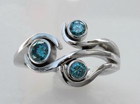 Blue Diamonds- Wg Ring