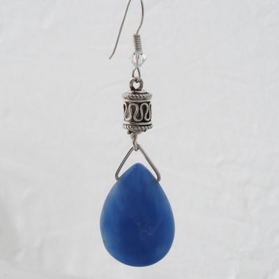 Earrings, Blue Quartz