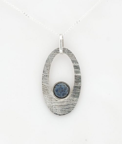 Pendant SS with Blue Coral